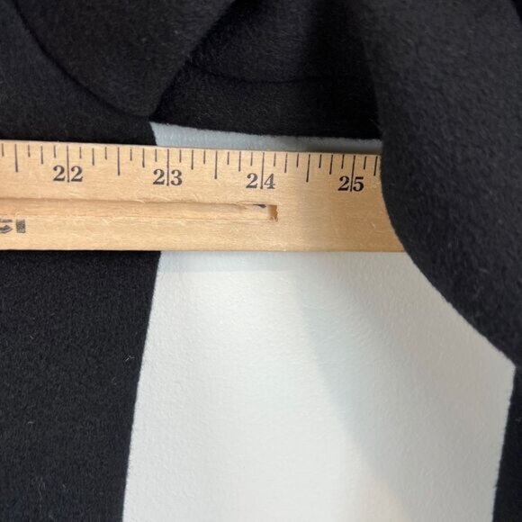 Vintage Fennelli Paris Women's Med Black 100% Virgin Wool Long Overcoat Jacket - Picture 12 of 16